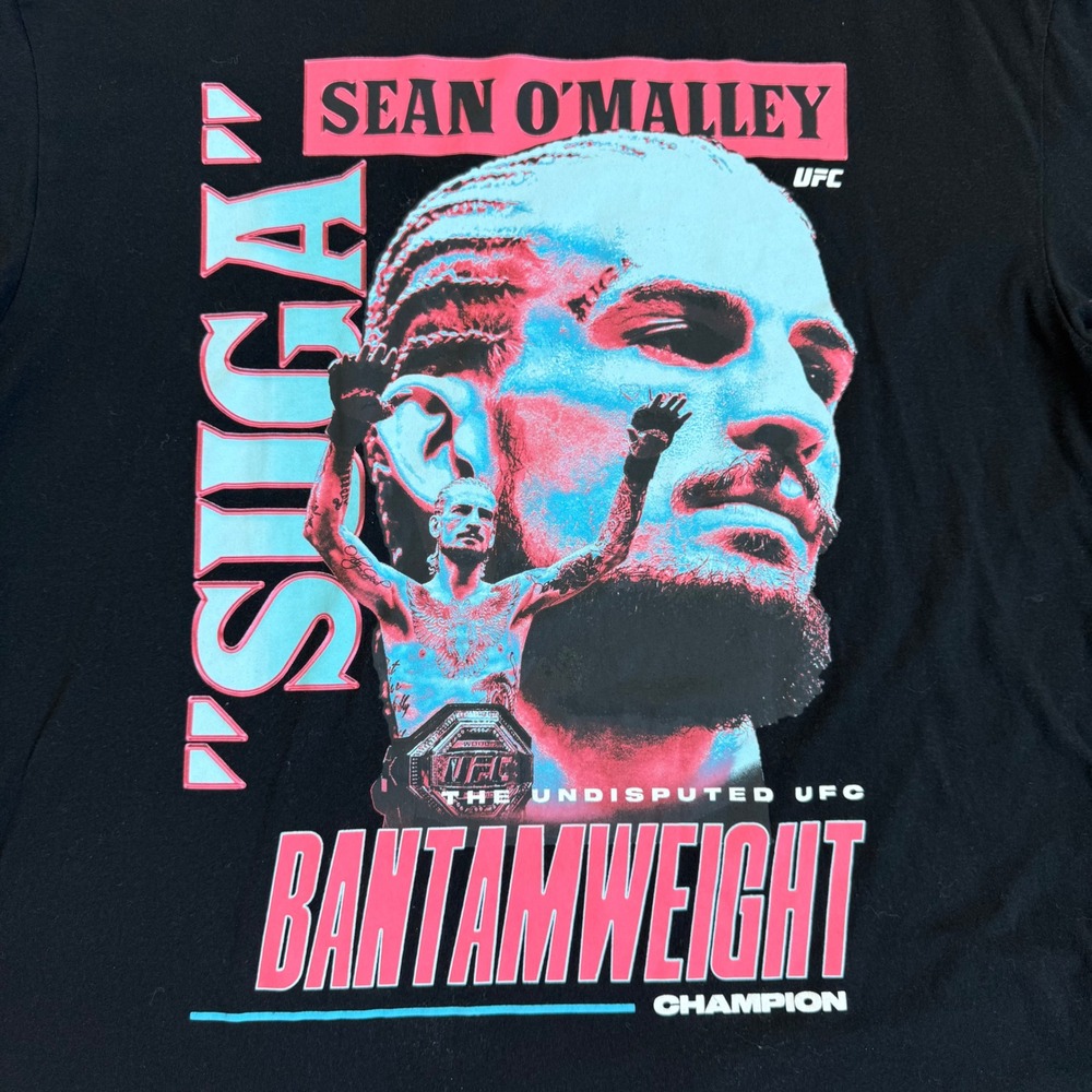UFC Sean OMalley "Suga" Bantamweight Champion Black T‎ Shirt Mens Size XL - Picture 2 of 8